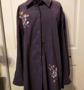 Pennington Size30 Purple Embroidered Blouse